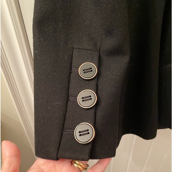 Kenneth Cole New York Women’s Size 8 Black Military Style Pea Coat Wool Blend - Picture 11 of 16